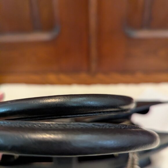 Coach Womens Mercer 30 Satchel Bag Black Leather Handbag Turnlock - Picture 12 of 12